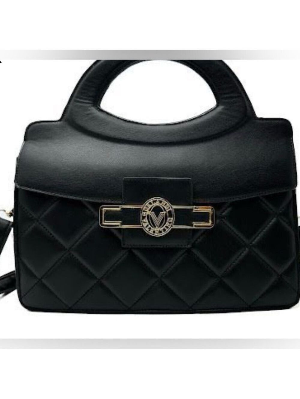 Valentino Orlandi Top Handle “V” Lock Handbag NWT